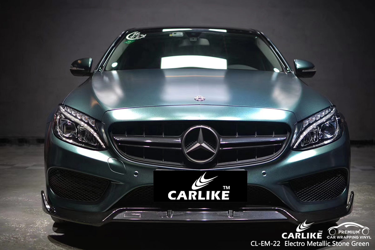 CL-EM-22 electro metallic stone green car wrap vinyl for MERCEDES-BENZ