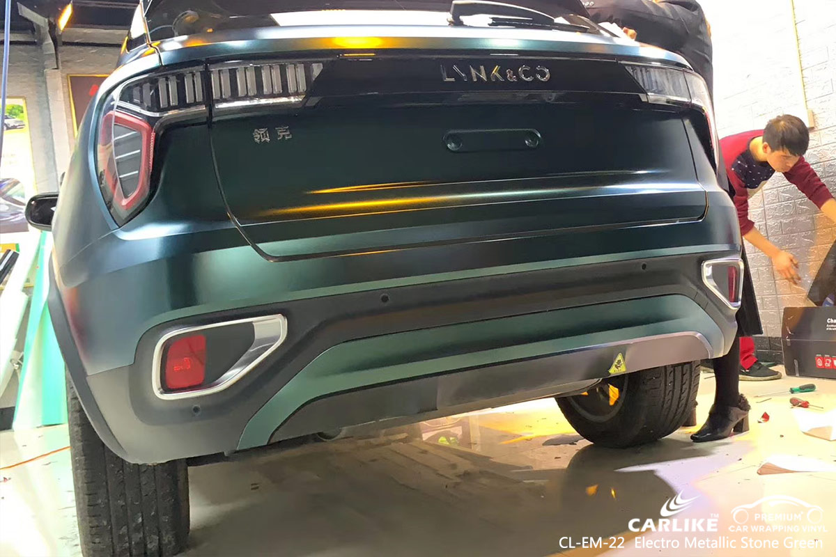 CL-EM-22 electro metallic stone green car wrap vinyl for LYNK&CO