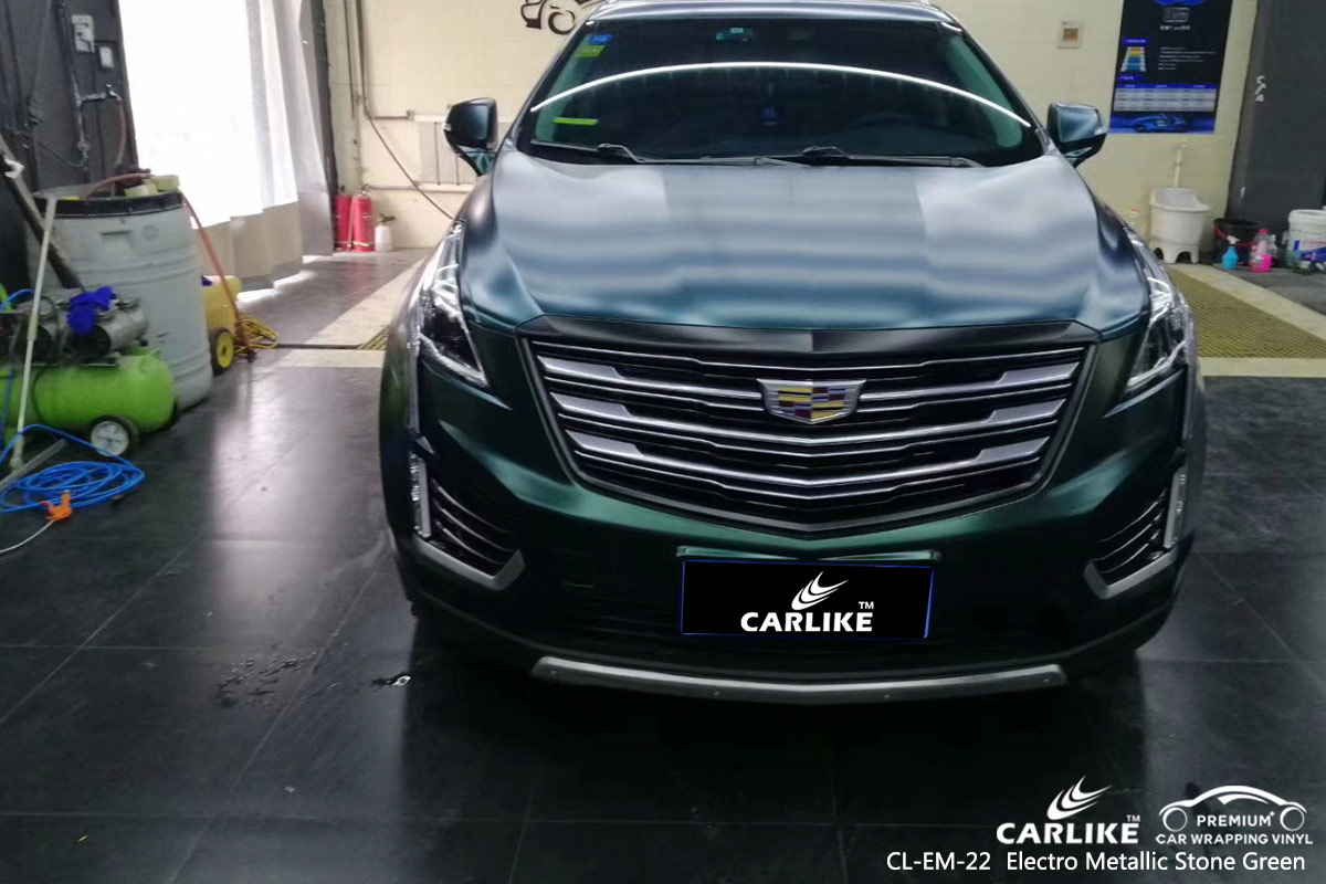 CL-EM-22 electro metallic stone green car wrap vinyl for CADILLAC