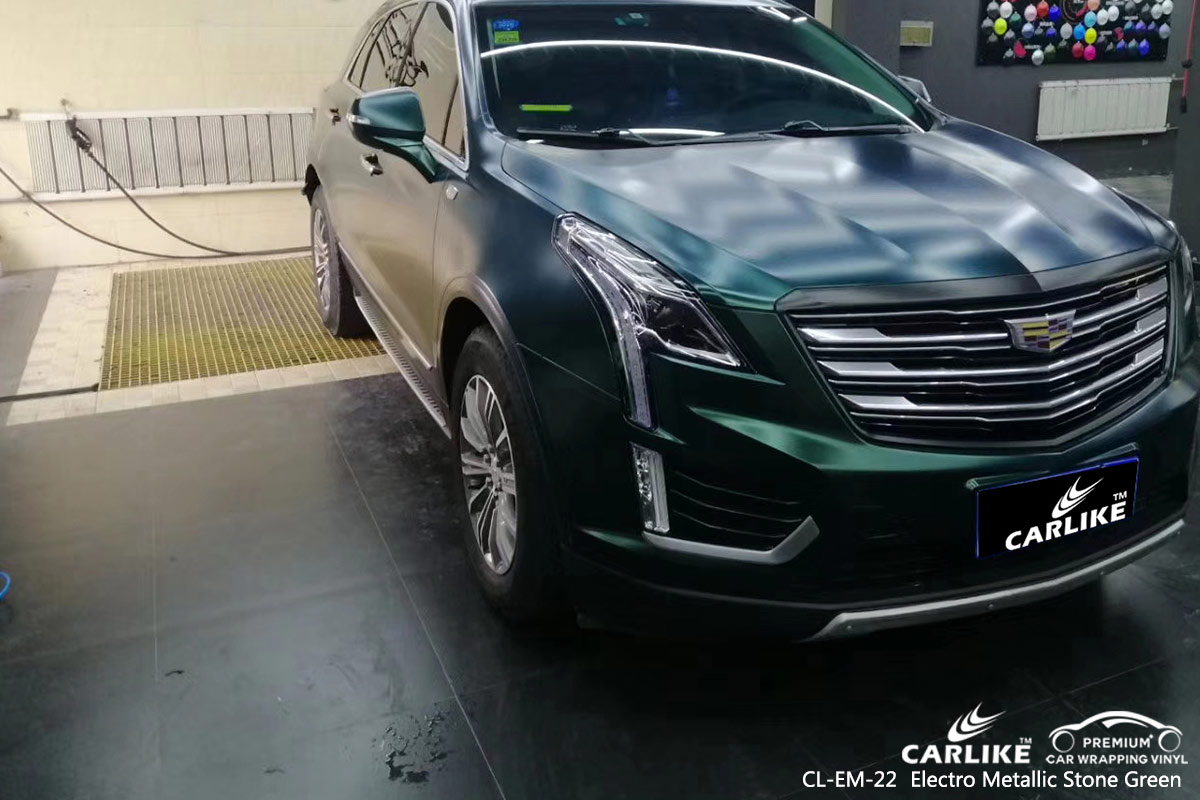 CL-EM-22 electro metallic stone green car wrap vinyl for CADILLAC