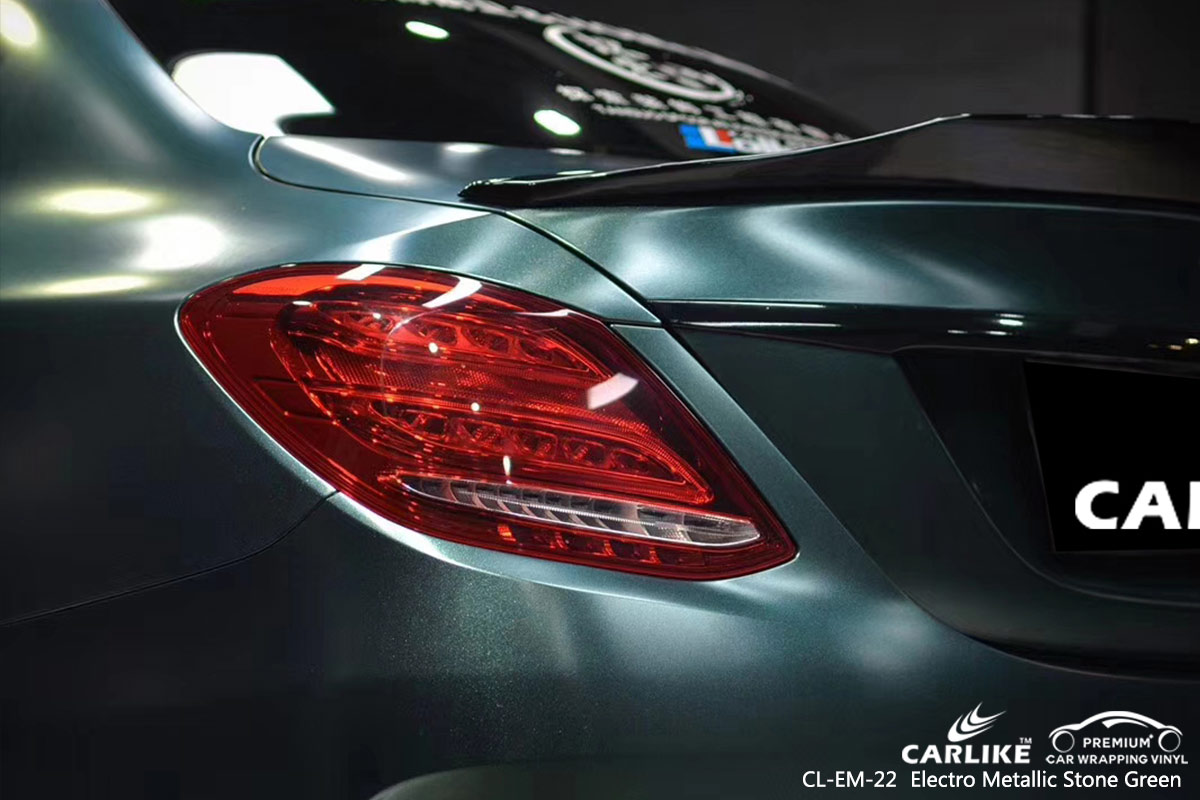 CL-EM-22 electro metallic stone green car wrap vinyl for MERCEDES-BENZ