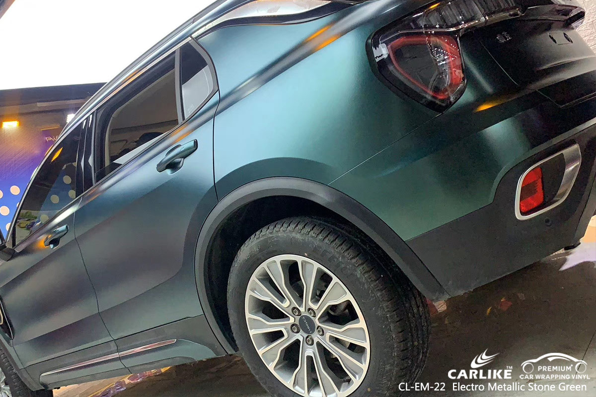 CL-EM-22 electro metallic stone green car wrap vinyl for LYNK&CO