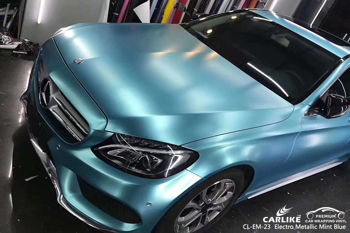 CL-EM-23 ELECTRO METALLIC MINT BLUE CAR WRAP VINYL for MERCEDES-BENZ