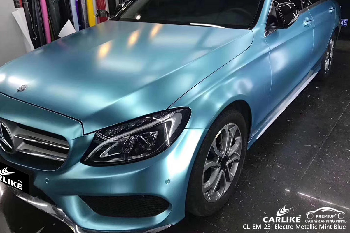 CL-EM-23 ELECTRO METALLIC MINT BLUE CAR WRAP VINYL for MERCEDES-BENZ