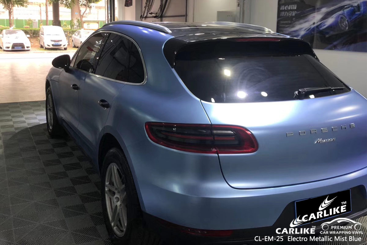 CL-EM-25 electro metallic mist blue car wrap vinyl for PORSCHE