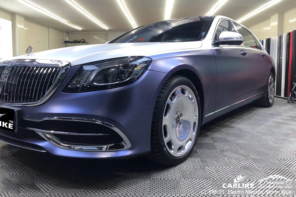 CL-EM-31 electro metallic storm blue car wrap vinyl for MAYBACH