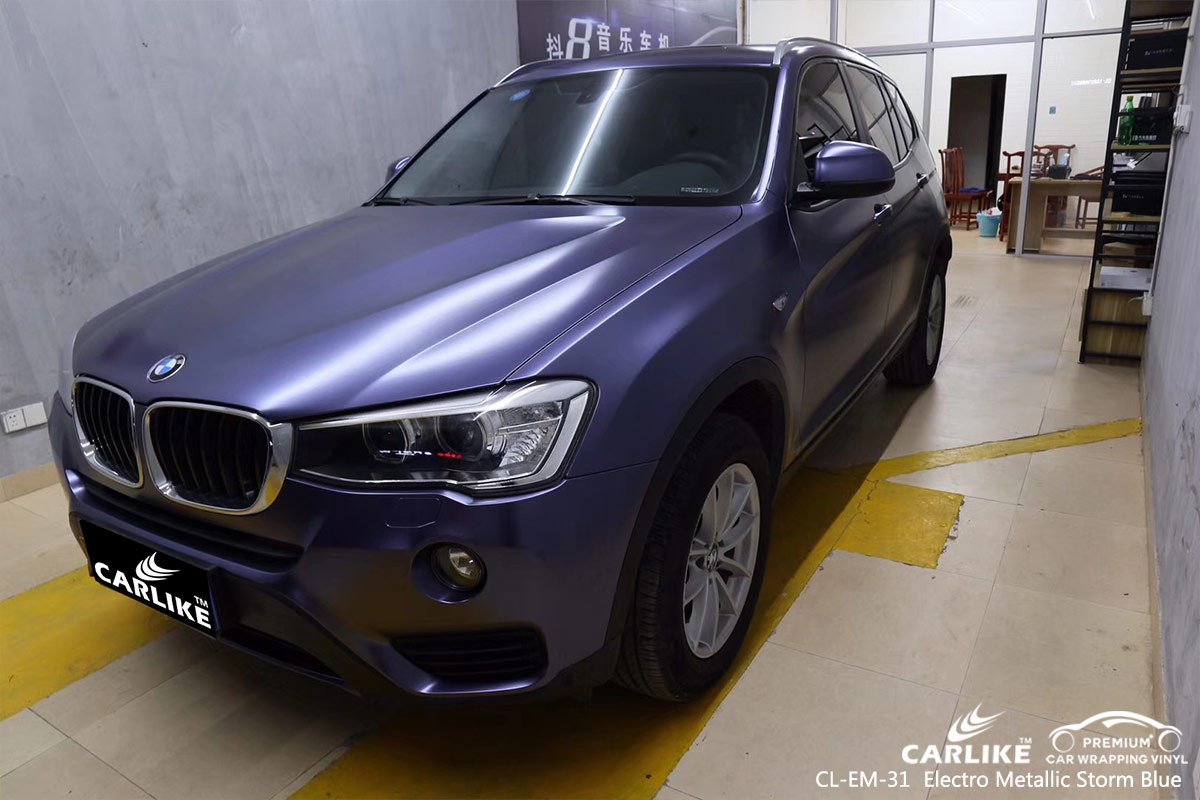 CL-EM-31 electro metallic storm blue car wrap vinyl for BMW