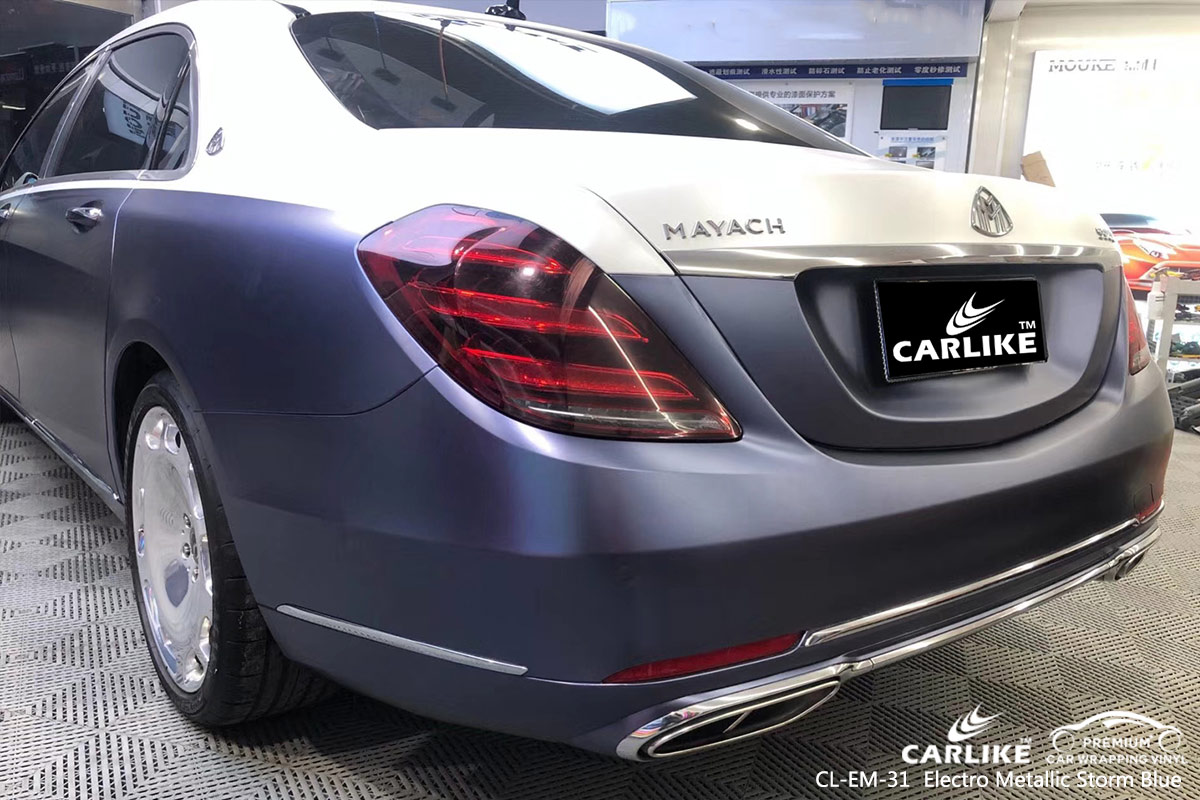 CL-EM-31 electro metallic storm blue car wrap vinyl for MAYBACH