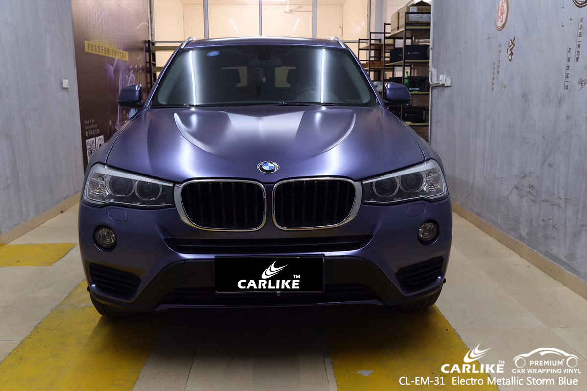 CL-EM-31 electro metallic storm blue car wrap vinyl for BMW
