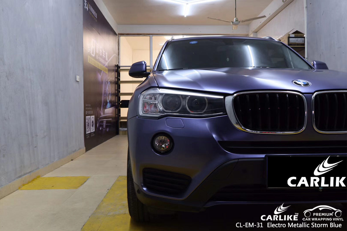 CL-EM-31 electro metallic storm blue car wrap vinyl for BMW