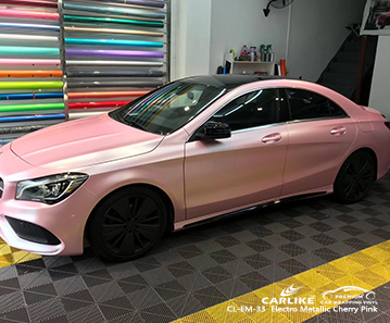 CL-EM-33 electro metallic cherry pink vinyl material suppliers for MERCEDES-BENZ