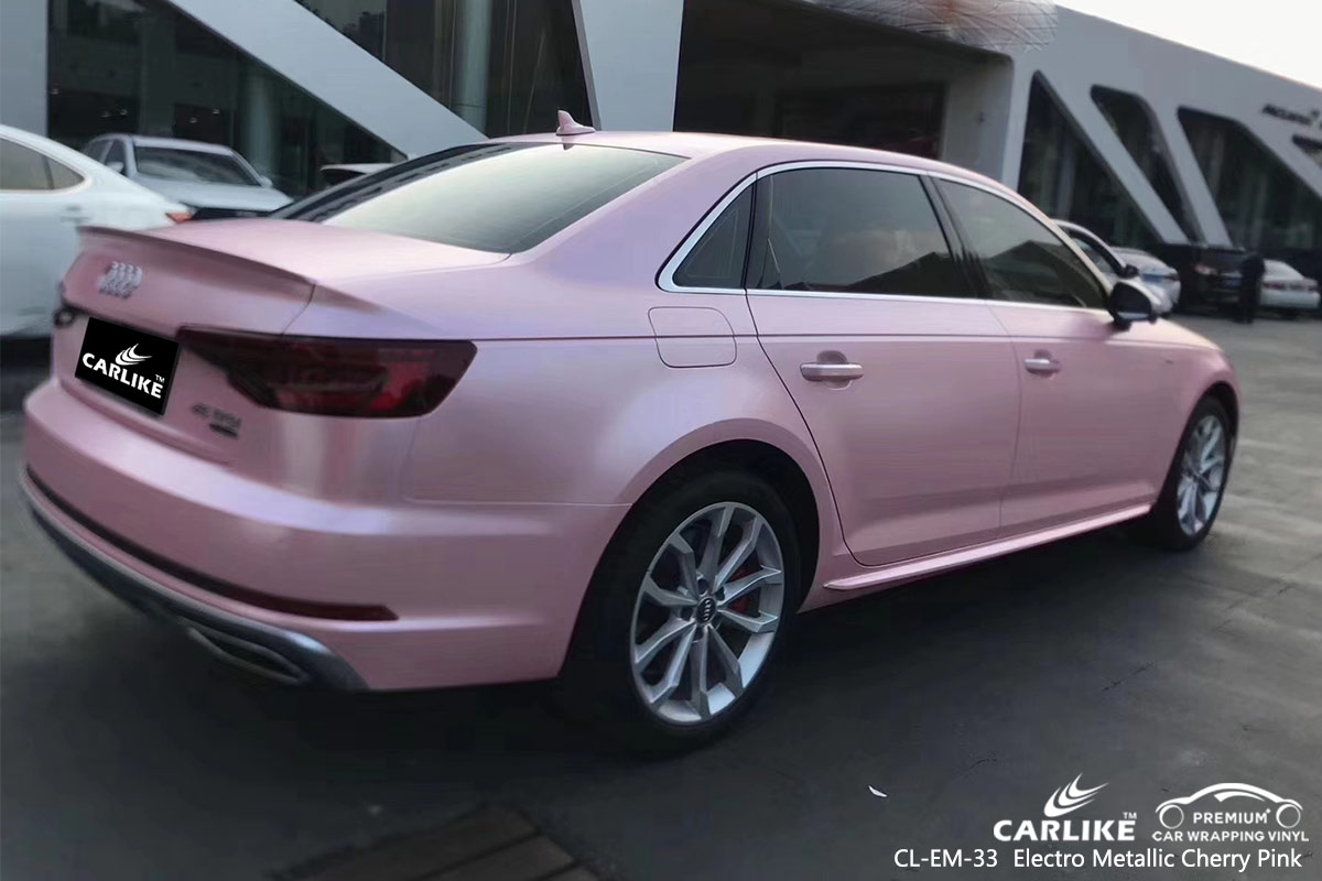 CL-EM-33 electro metallic cherry pink car wrap vinyl for AUDI