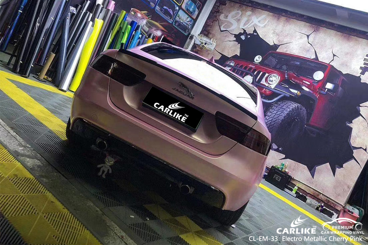 CL-EM-33 electro metallic cherry pink car wrap vinyl for JAGUAR