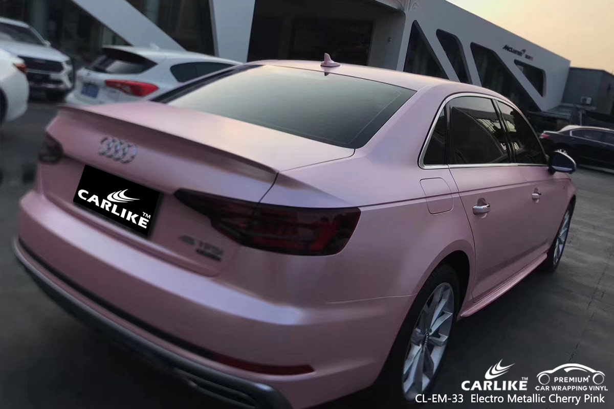 CL-EM-33 electro metallic cherry pink car wrap vinyl for AUDI