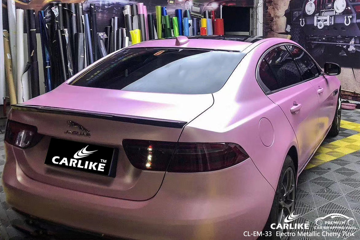 CL-EM-33 electro metallic cherry pink car wrap vinyl for JAGUAR