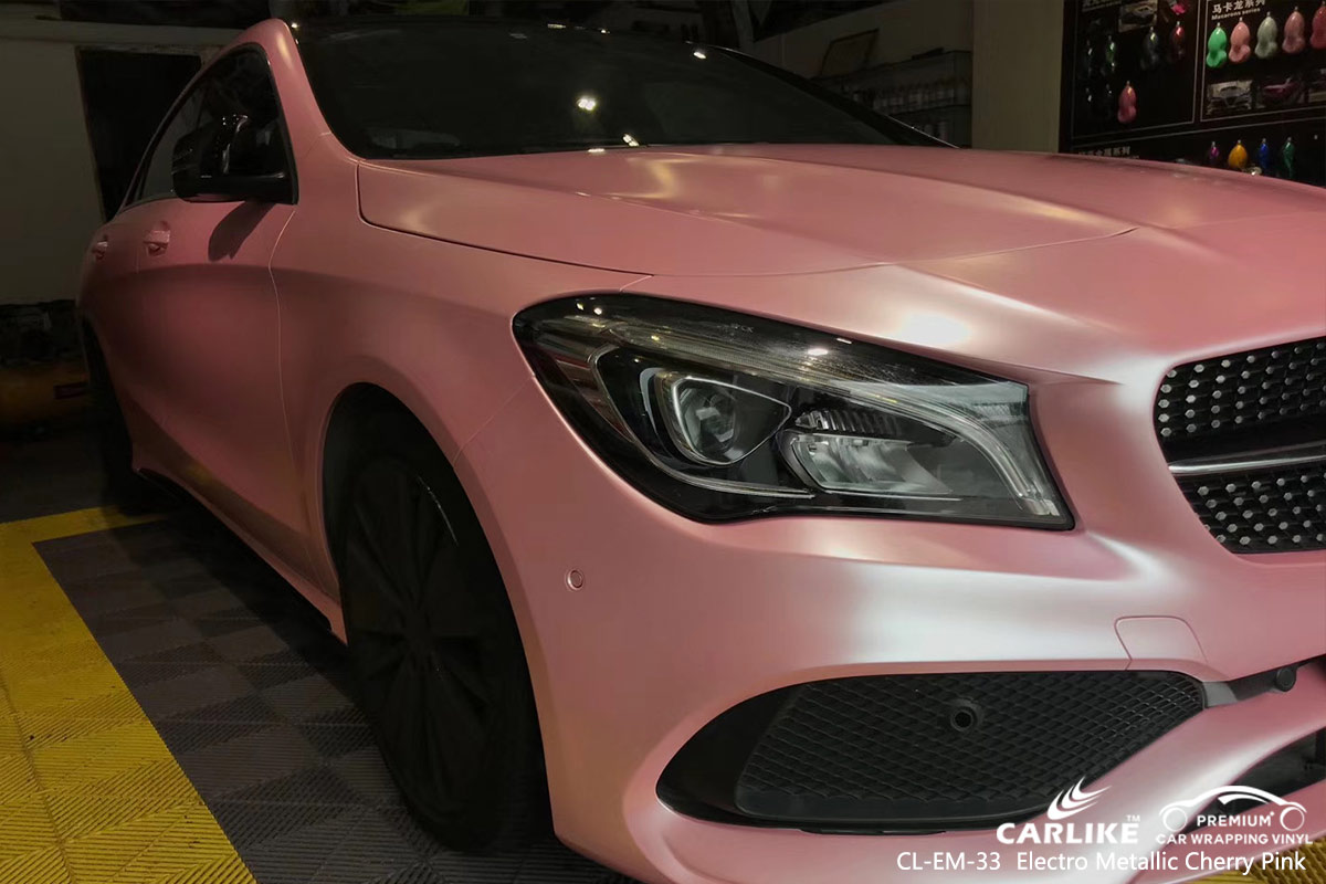 CL-EM-33 electro metallic cherry pink car wrap vinyl for MERCEDES-BENZ