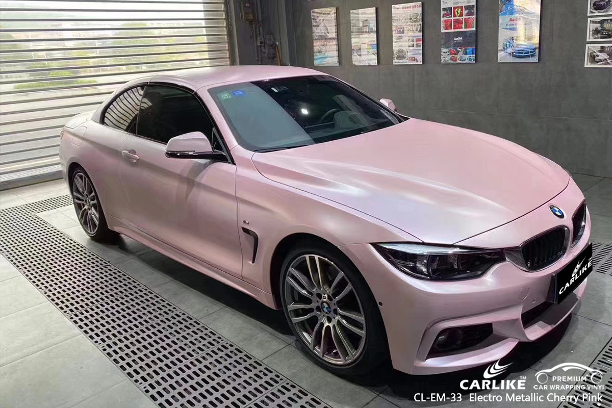 CL-EM-33 electro metallic cherry pink car wrap vinyl for BMW