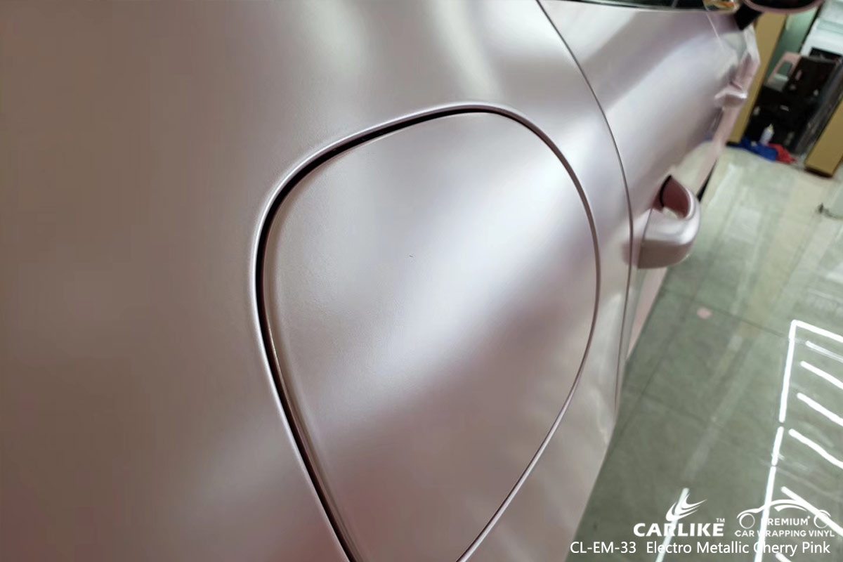 CL-EM-33 electro metallic cherry pink car wrap vinyl for PORSCHE