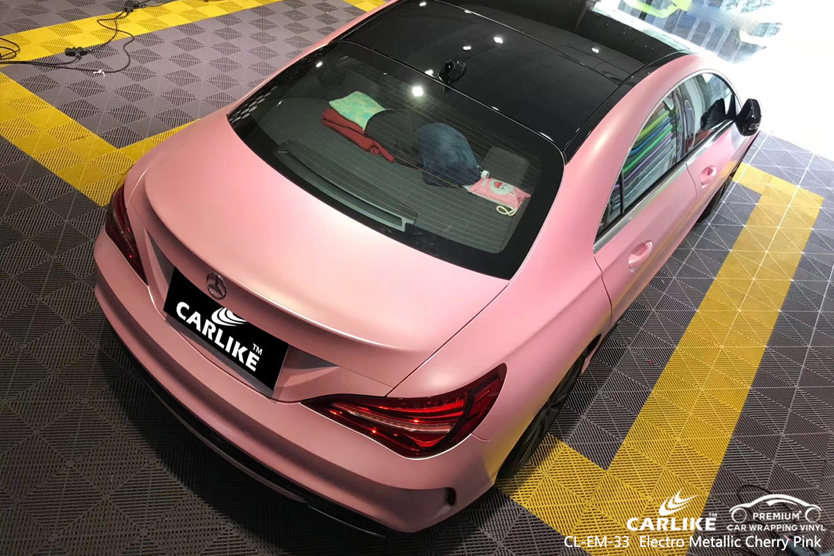 CL-EM-33 electro metallic cherry pink car wrap vinyl for MERCEDES-BENZ