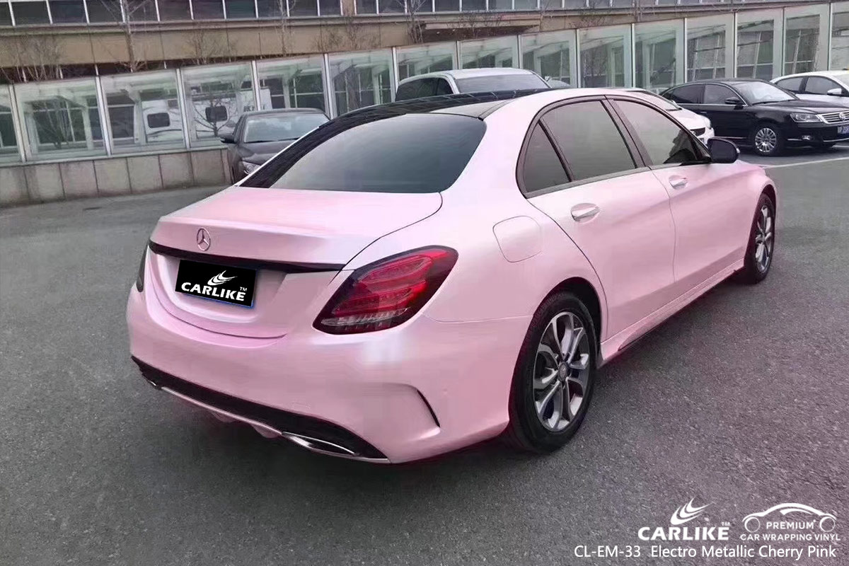 CL-EM-33 electro metallic cherry pink car wrap vinyl for MERCEDES-BENZ