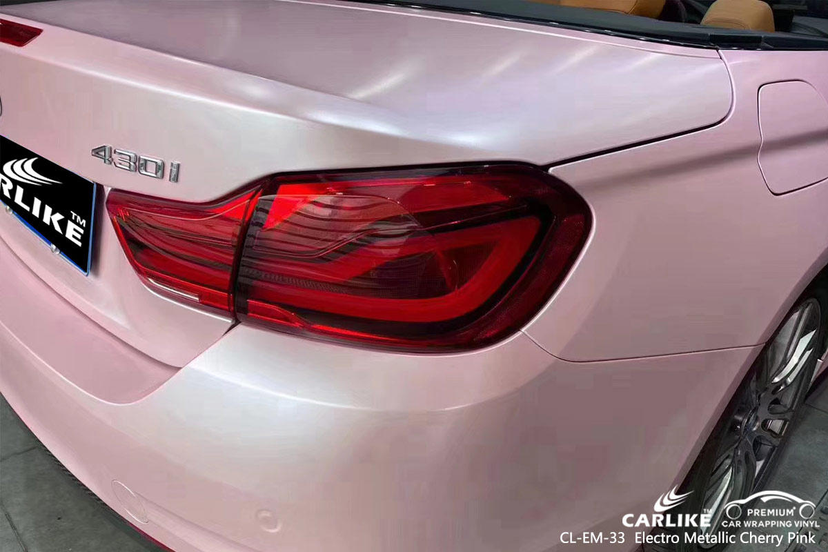 CL-EM-33 electro metallic cherry pink car wrap vinyl for BMW