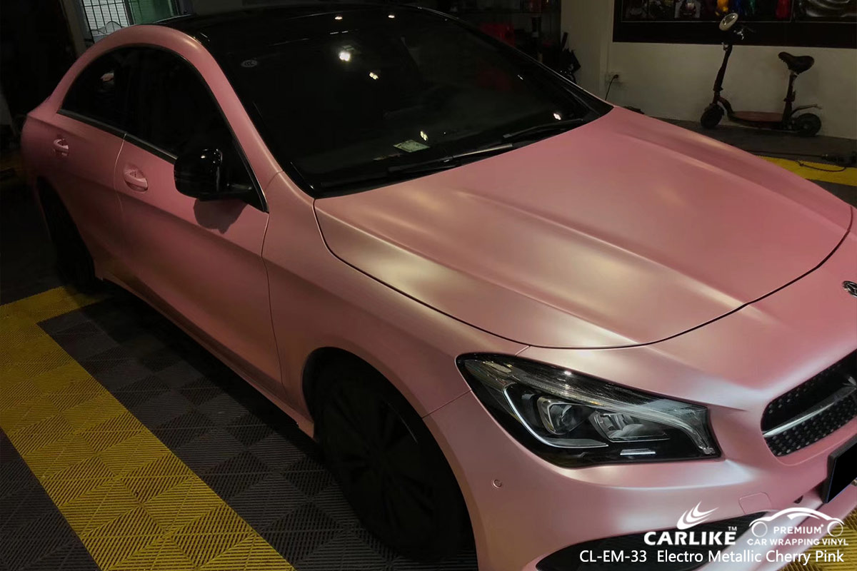 CL-EM-33 electro metallic cherry pink car wrap vinyl for MERCEDES-BENZ