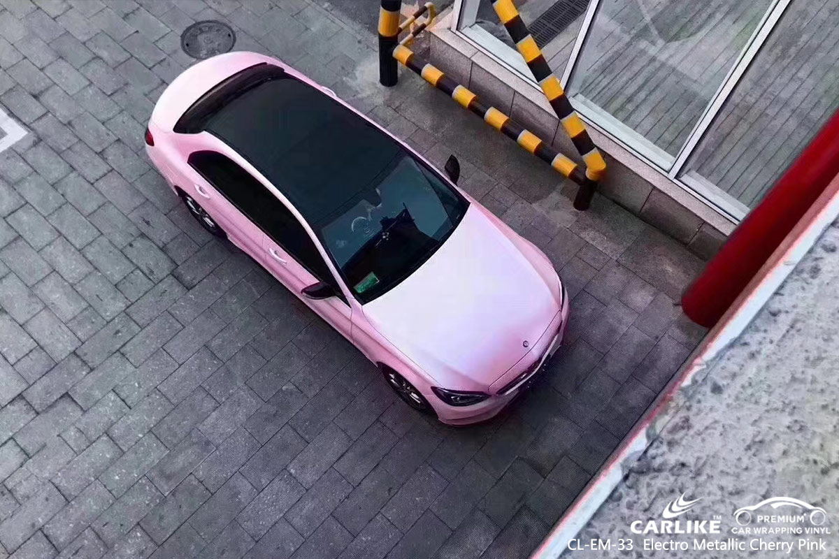 CL-EM-33 electro metallic cherry pink car wrap vinyl for MERCEDES-BENZ