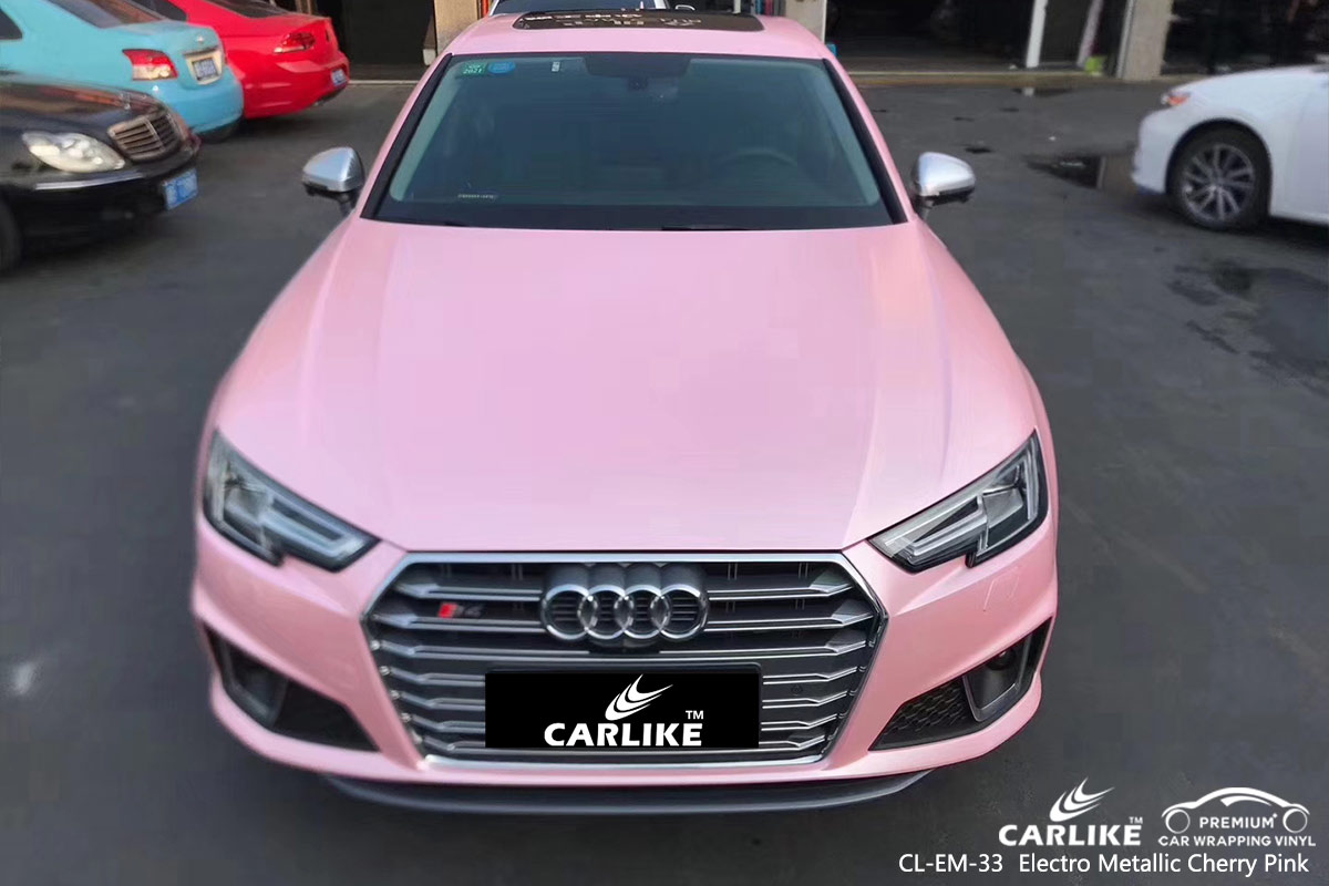 CL-EM-33 electro metallic cherry pink car wrap vinyl for AUDI