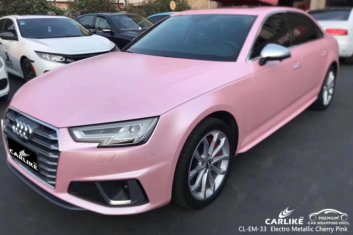 CL-EM-33 electro metallic cherry pink car wrap vinyl for AUDI