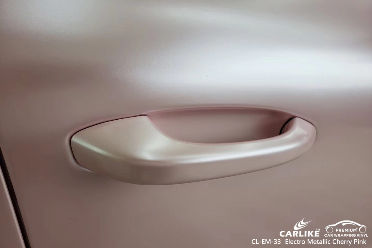 CL-EM-33 electro metallic cherry pink car wrap vinyl for PORSCHE