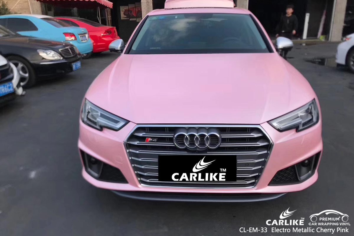CL-EM-33 electro metallic cherry pink car wrap vinyl for AUDI