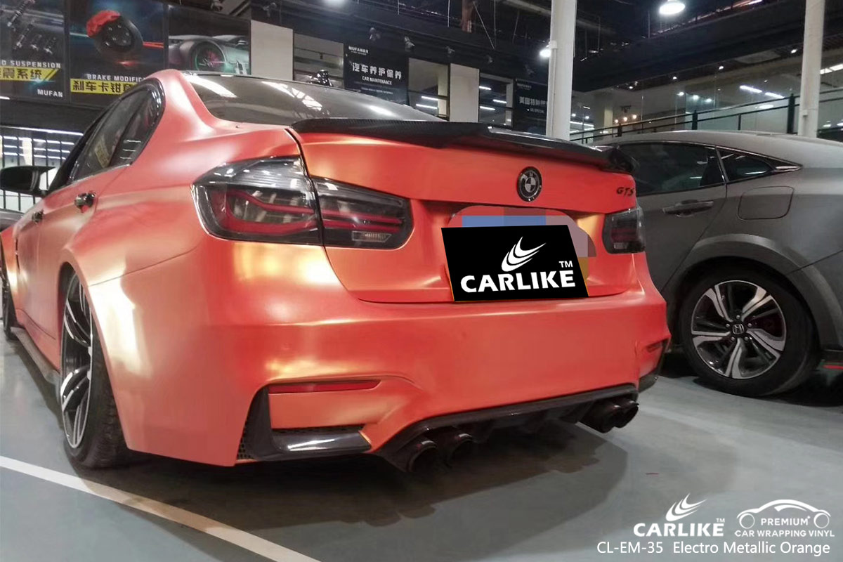 CL-EM-35 ELECTRO METALLIC ORANGE CAR WRAP VINYL for BMW