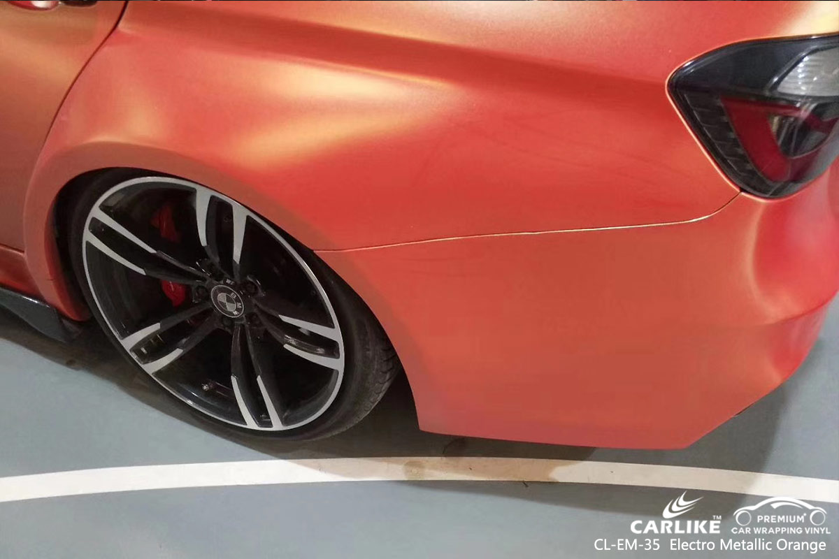 CL-EM-35 ELECTRO METALLIC ORANGE CAR WRAP VINYL for BMW