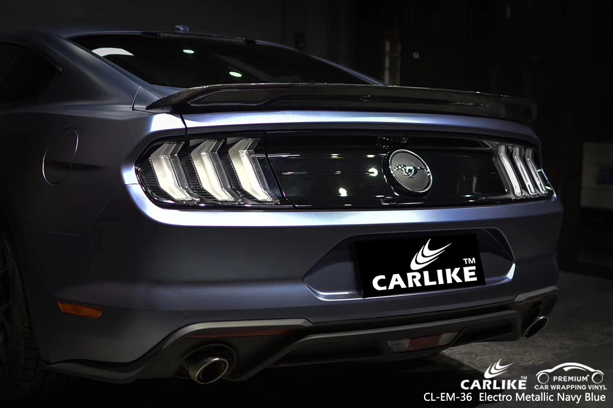 CL-EM-36 electro metallic navy blue car wrap vinyl for FORD MUSTANG