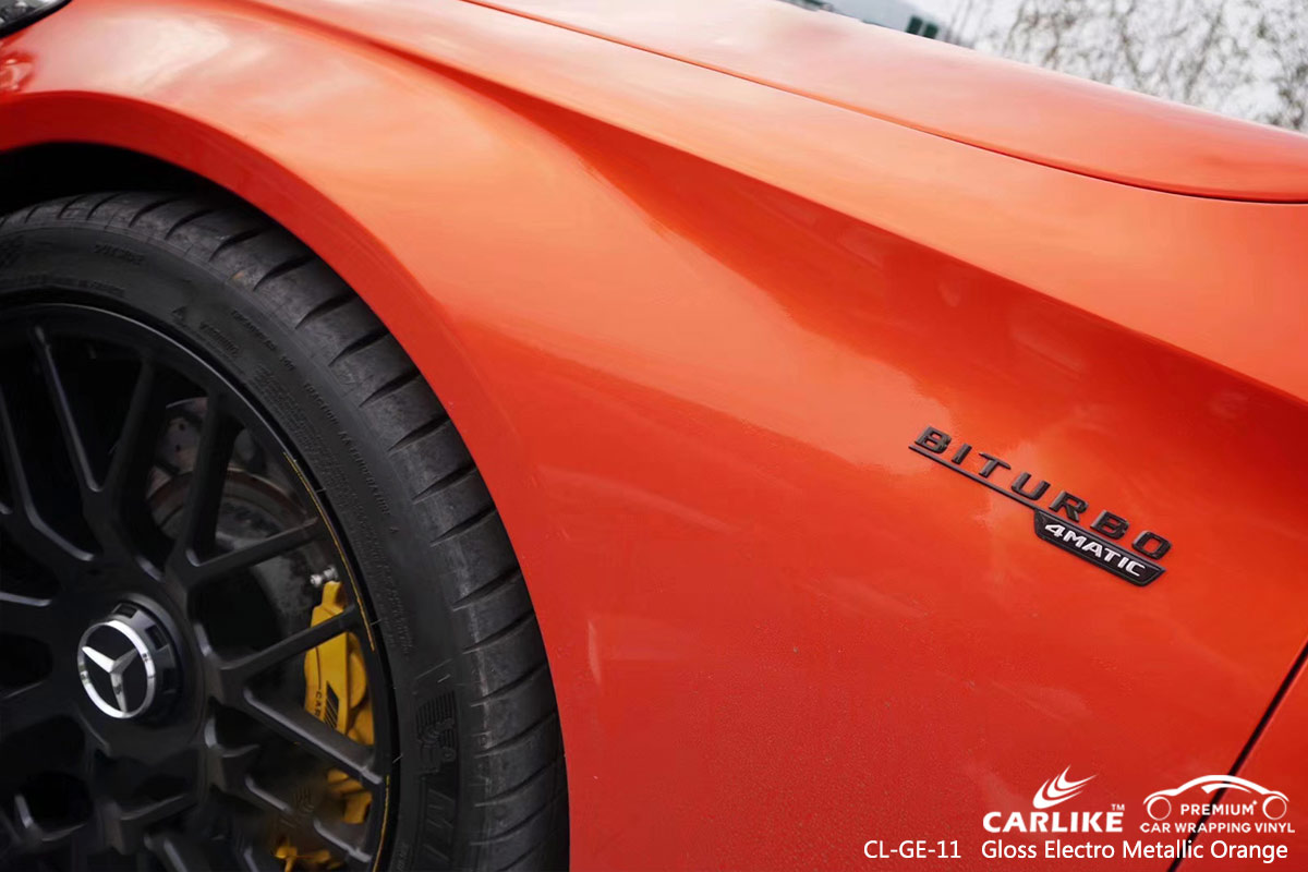 CL-GE-11 GLOSS ELECTRO METALLIC ORANGE CAR WRAP VINYL for MERCEDES-BENZ