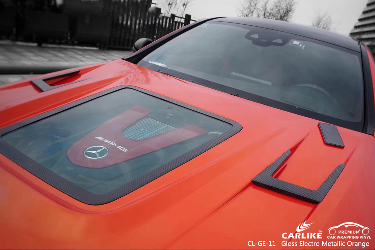 CL-GE-11 GLOSS ELECTRO METALLIC ORANGE CAR WRAP VINYL for MERCEDES-BENZ