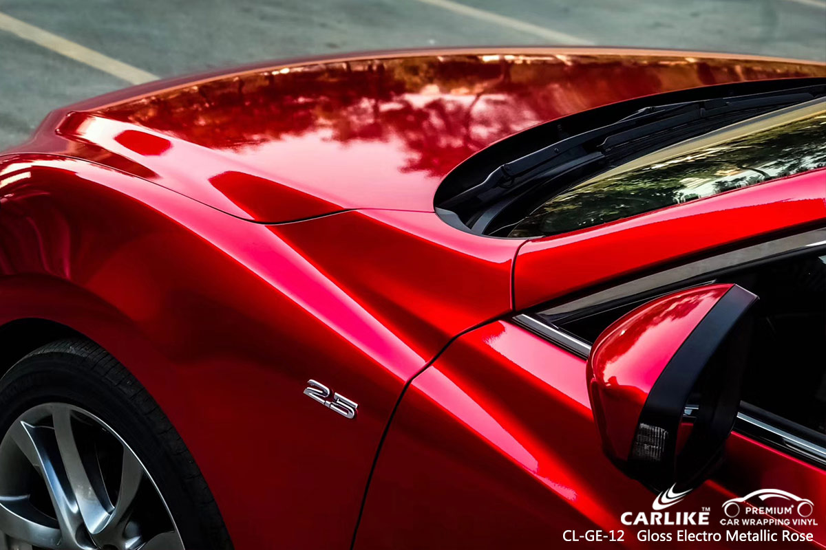 CL-GE-12 GLOSS ELECTRO METALLIC ROSE RED CAR WRAP VINYL for MAZDA