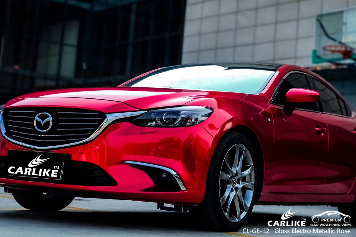 CL-GE-12 GLOSS ELECTRO METALLIC ROSE RED CAR WRAP VINYL for MAZDA