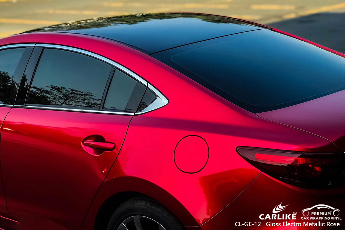 CL-GE-12 GLOSS ELECTRO METALLIC ROSE RED CAR WRAP VINYL for MAZDA