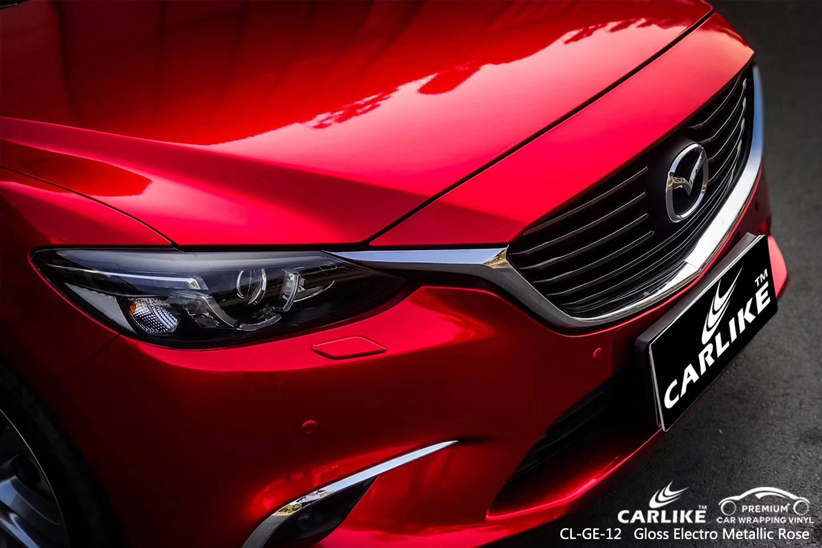 CL-GE-12 GLOSS ELECTRO METALLIC ROSE RED CAR WRAP VINYL for MAZDA