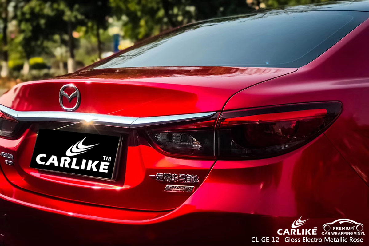 CL-GE-12 GLOSS ELECTRO METALLIC ROSE RED CAR WRAP VINYL for MAZDA
