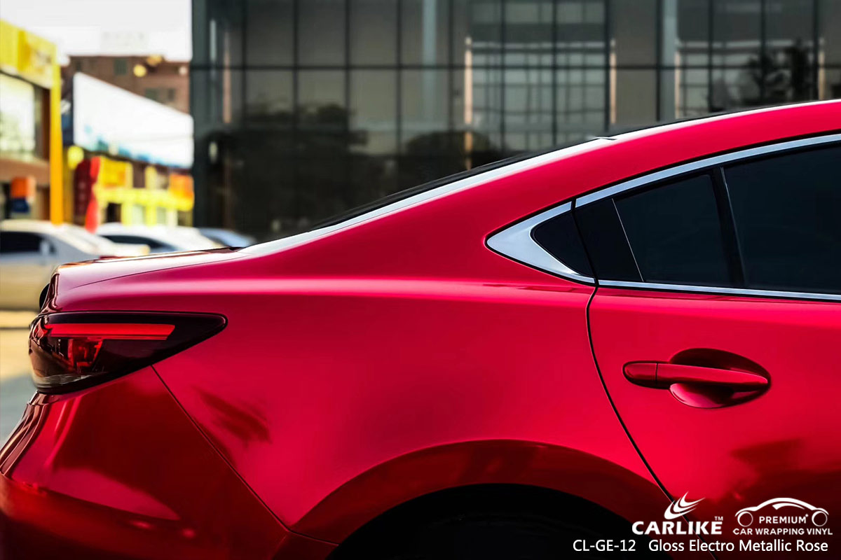 CL-GE-12 GLOSS ELECTRO METALLIC ROSE RED CAR WRAP VINYL for MAZDA