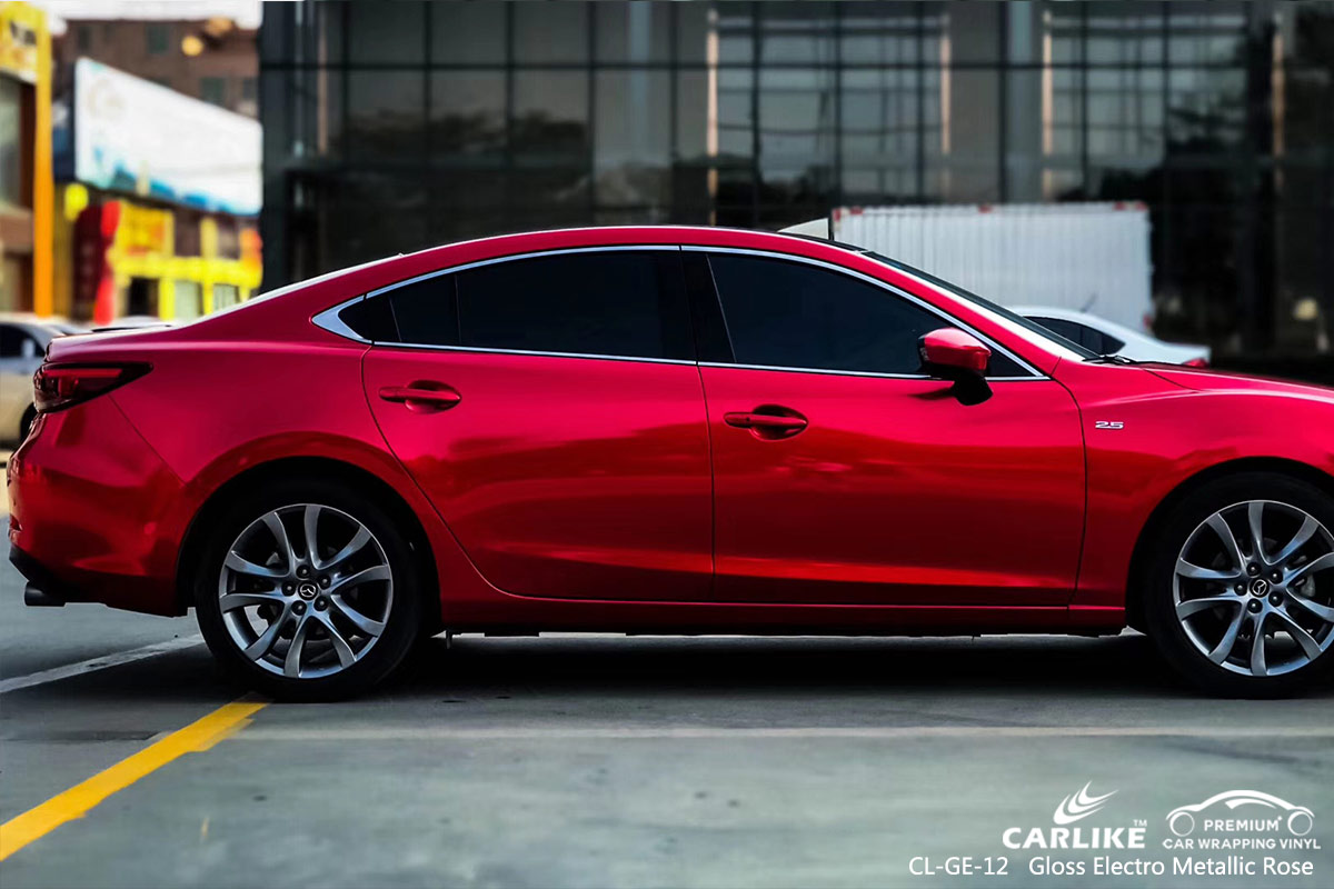 CL-GE-12 GLOSS ELECTRO METALLIC ROSE RED CAR WRAP VINYL for MAZDA