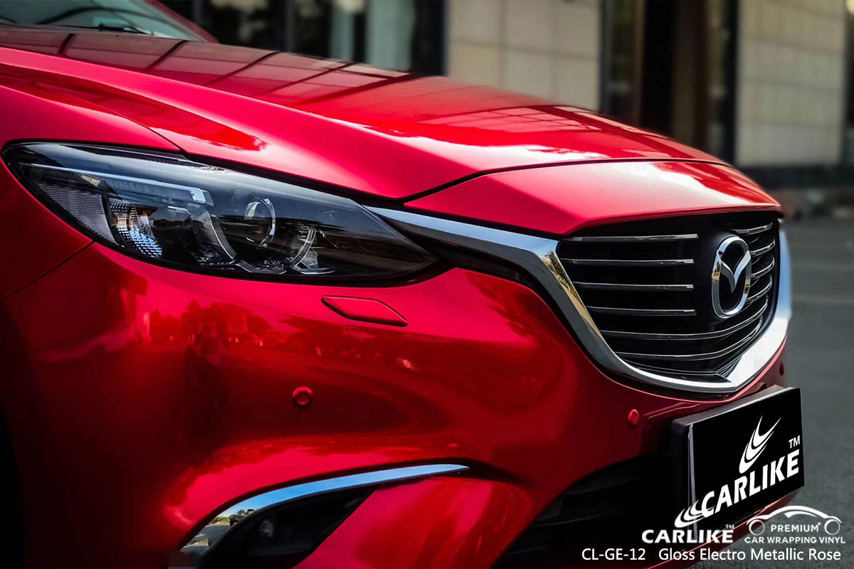 CL-GE-12 GLOSS ELECTRO METALLIC ROSE RED CAR WRAP VINYL for MAZDA