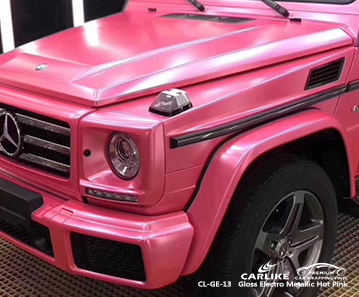 CL-GE-13 gloss electro metallic hot pink car vinyl wrapping for MERCEDES-BENZ