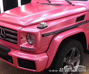 CL-GE-13 vinilo electro envolvente rosa metalizado brillante para MERCEDES-BENZ