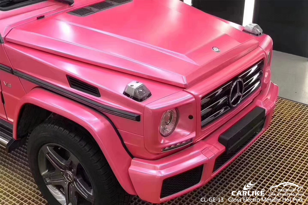 CL-GE-13 GLOSS ELECTRO METALLIC HOT PINK CAR WRAP VINYL for MERCEDES-BENZ