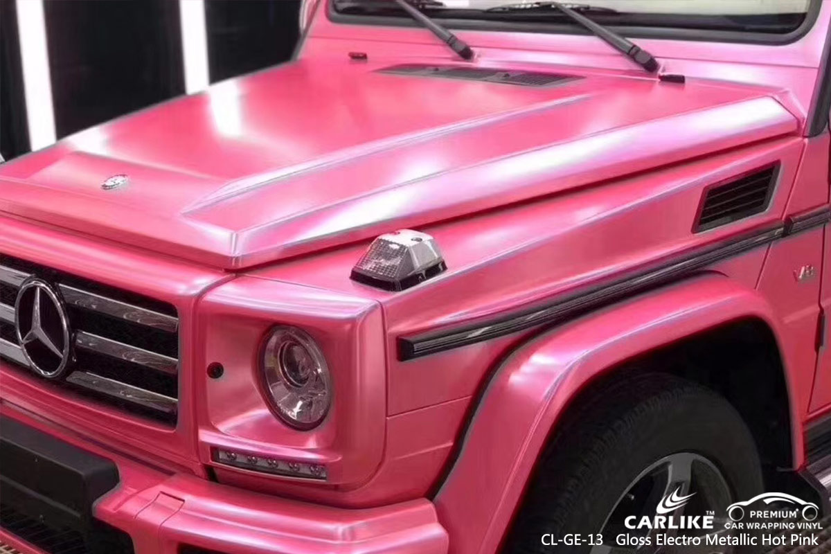 CL-GE-13 GLOSS ELECTRO METALLIC HOT PINK CAR WRAP VINYL for MERCEDES-BENZ