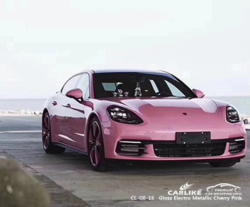 CL-GE-15 глянцевый электро металлик вишнево-розовый автомобиль глянцевая виниловая пленка для PORSCHE Оман