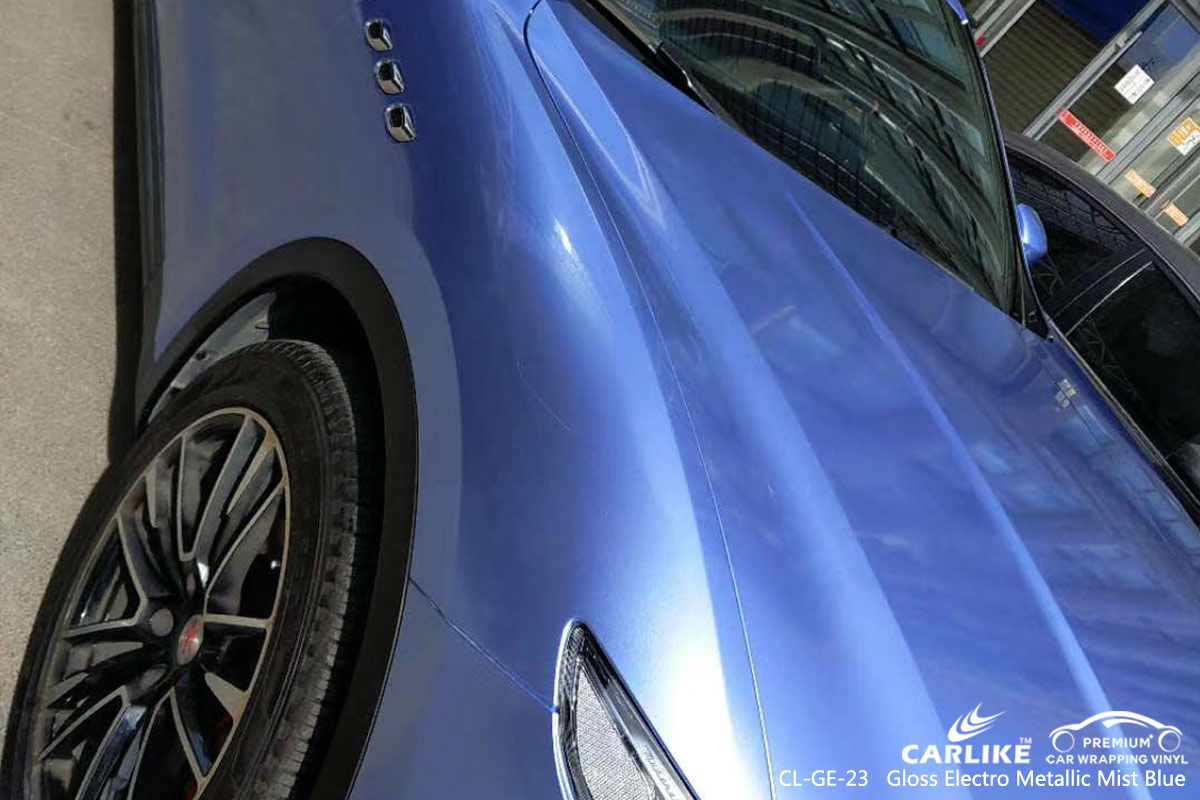 CL-GE-23 GLOSS ELECTRO METALLIC MIST BLUE CAR WRAP VINYL for MASERATI